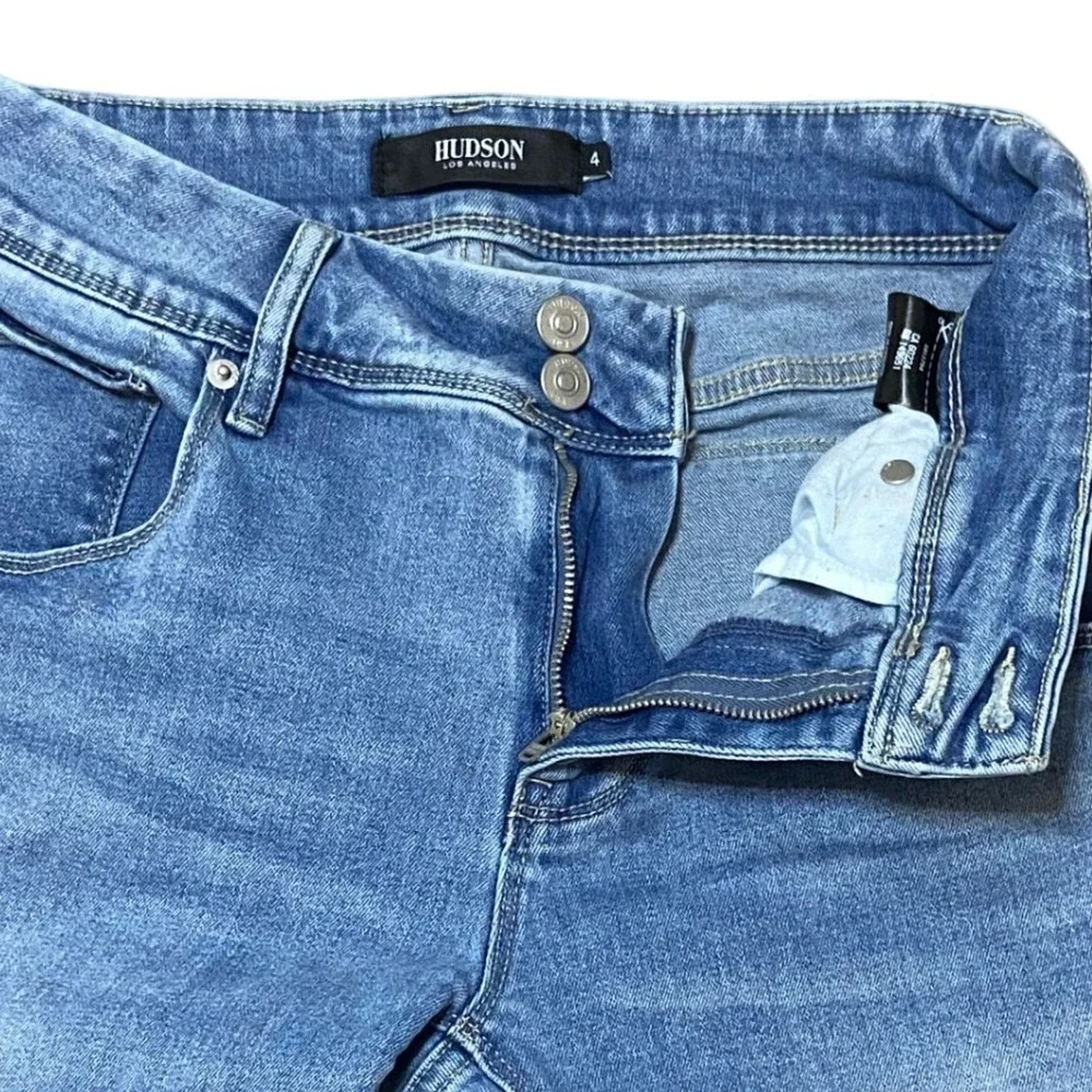 HUDSON Los Angeles Blue Wash Denim Jeans Straight Leg Streetwear Casual Size‎ 4 - Picture 7 of 12